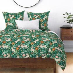Bunny Rabbit Duvet Cover - Jackalope In SpringGift For Your Girlfriend Boyfriend Gift For Love Gift For Friend Best Valentine Present Holiday Gift
