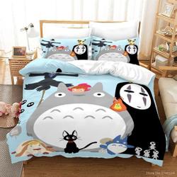 Kawaii My Neightbor is Totoro 3 Pieces Bedding set for childrenGift For Your Girlfriend Boyfriend Gift For Love Gift For Friend Best Valentine Present Holiday Gift