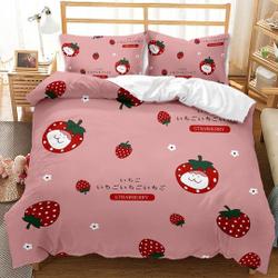 Strawberry Duvet Cover Twin Soft Strawberry Bedding Set Gift For Your Girlfriend Boyfriend Gift For Love Gift For Friend Best Valentine Present Holiday Gift