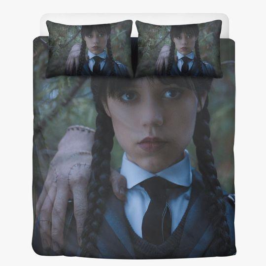 Wednesday Addams Duvet, Addams Family Bedding Set Gift For Your Girlfriend Boyfriend Gift For Love Gift For Friend Best Valentine Present Holiday Gift