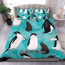 Penguins  Bedding Set - Penguins Bed Cover - Penguins Duvet CoverGift For Your Girlfriend Boyfriend Gift For Love Gift For Friend Best Valentine Present Holiday Gift