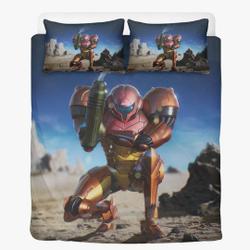 Metroid Duvet, Bedding set twin, queen, king sizes + 2 pillow casesGift For Your Girlfriend Boyfriend Gift For Love Gift For Friend Best Valentine Present Holiday Gift