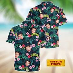Custom Face Hawaiian Shirt, Personalized Photo Shirt for Men Gift For Your Girlfriend Boyfriend Gift For Love Gift For Friend Best Valentine Present Holiday Gift