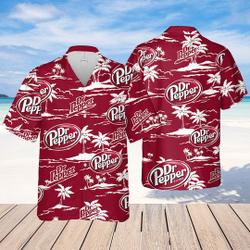 Dr.Pepper Hawaiian Beach Pattern Shirt, Hawaii beer Shirt, Dr PepperHawaiian Summer Shirt Gift For Your Girlfriend Boyfriend Gift For Love Gift For Friend Best Valentine Present Holiday Gift