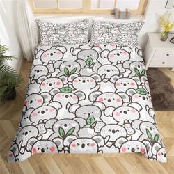 Wild Koala Handmade Duvet Cover Set, Cartoon Cute Jungle Animals Bedding Set Gift For Your Girlfriend Boyfriend Gift For Love Gift For Friend Best Valentine Present Holiday Gift