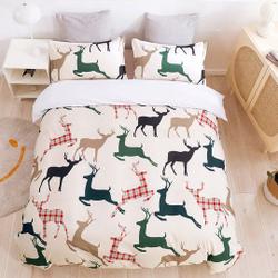 3D Wapiti Duvet Covers Set, Popular King bedding, Christmas Bedding Set Gift For Your Girlfriend Boyfriend Gift For Love Gift For Friend Best Valentine Present Holiday Gift
