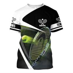 Custom 3D Print Tennis Shirt Men Women, Tennis Player Tee Shirt Meaningful Gift For Family Gift For Boyfriend Valentine Gift