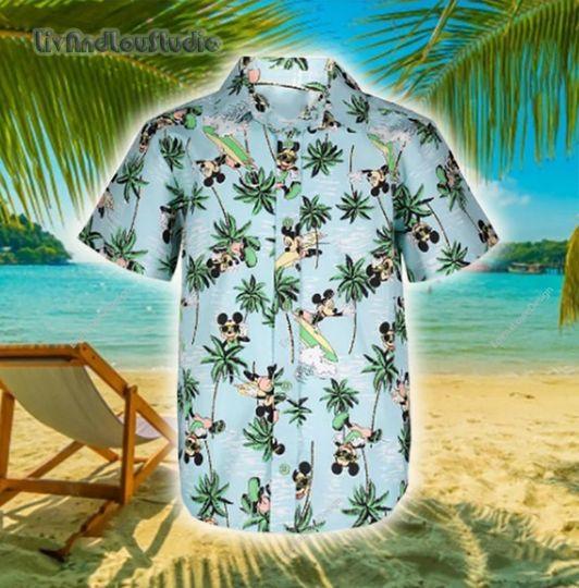 Disney World Tropical Hawaiian Shirt, Vintage Mickey Minnie Gift For Your Girlfriend Boyfriend Gift For Love Gift For Friend Best Valentine Present Holiday Gift