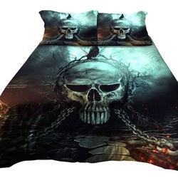Skull Pattern Bedding Set Full Queen King Size Duvet Cover  Match Pillow CaseGift For Your Girlfriend Boyfriend Gift For Love Gift For Friend Best Valentine Present Holiday Gift
