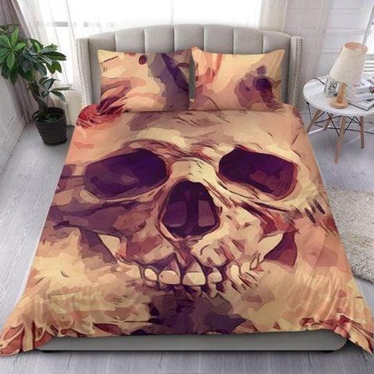 Skull Duvet Cover and pillow Covers - Skull Bedding Set - Skull Bed CoverGift For Your Girlfriend Boyfriend Gift For Love Gift For Friend Best Valentine Present Holiday Gift