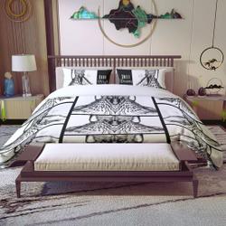 Gothic Angel Bedding Set, Sweet Dreams Good Night Bed Cover with Matching Pillow CasesGift For Your Girlfriend Boyfriend Gift For Love Gift For Friend Best Valentine Present Holiday Gift