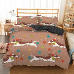 Dogs Duvet Cover Set Twin Cartoon Puppy Dog Bedding Pet Animal Comforter CoverGift For Your Girlfriend Boyfriend Gift For Love Gift For Friend Best Valentine Present Holiday Gift