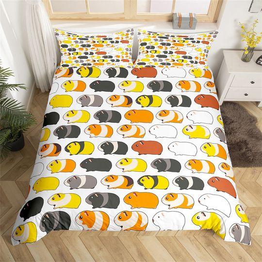 Colorful Cartoon Cute Animal Pet Comforter Cover for Kids Teens, Lovely Natural Bedding Set Gift For Your Girlfriend Boyfriend Gift For Love Gift For Friend Best Valentine Present Holiday Gift