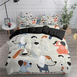 Queen Duvet Cover Sets, Cartoon Dog Pattern Bedding Sets Bedding Cover SetsGift For Your Girlfriend Boyfriend Gift For Love Gift For Friend Best Valentine Present Holiday Gift
