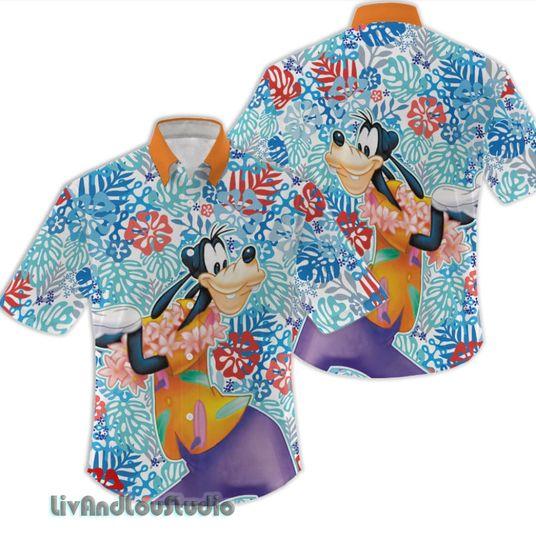 Vintage Goofy Disney Hawaiian Shirt/ Funny Goofy Hawaii Shirt Gift For Your Girlfriend Boyfriend Gift For Love Gift For Friend Best Valentine Present Holiday Gift