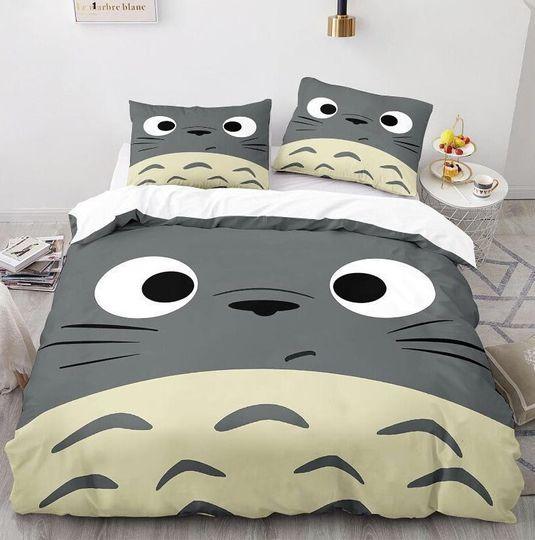 Tororo My Neighbor is Tororo Cute Bedding Set Graphic CartoonGift For Your Girlfriend Boyfriend Gift For Love Gift For Friend Best Valentine Present Holiday Gift