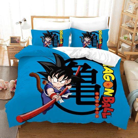 Dragon Ball Z duvet cover, Anime bedding set , Son Goku blanketGift For Your Girlfriend Boyfriend Gift For Love Gift For Friend Best Valentine Present Holiday Gift