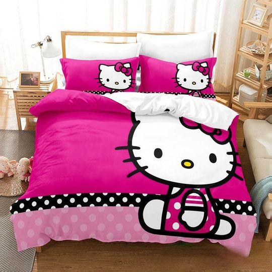 Hello Kitty duvet cover, Hello Kitty bedding set , Hello Kitty Anime duvet coverGift For Your Girlfriend Boyfriend Gift For Love Gift For Friend Best Valentine Present Holiday Gift