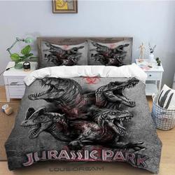 Jurassic World Duvet, Jurassic Park Bedding Set Gift For Your Girlfriend Boyfriend Gift For Love Gift For Friend Best Valentine Present Holiday Gift