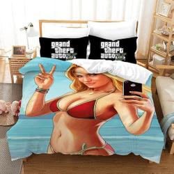 Grand Theft Auto V duvet cover,Gamer bedding Set Gift For Your Girlfriend Boyfriend Gift For Love Gift For Friend Best Valentine Present Holiday Gift