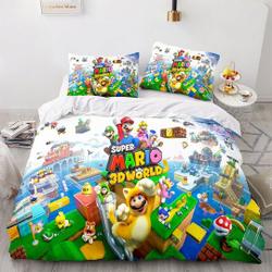 Super Mario Duvet, Super Mario Bedding set twin, queen, king sizesGift For Your Girlfriend Boyfriend Gift For Love Gift For Friend Best Valentine Present Holiday Gift