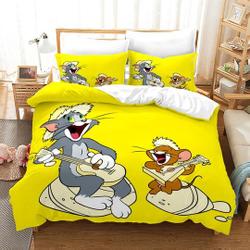 Tom and Jerry duvet cover, Cartoon bedding set ,Tom and Jerry blanketGift For Your Girlfriend Boyfriend Gift For Love Gift For Friend Best Valentine Present Holiday Gift