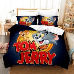 Tom and Jerry duvet cover, Cartoon bedding set ,Tom and Jerry blanketGift For Your Girlfriend Boyfriend Gift For Love Gift For Friend Best Valentine Present Holiday Gift
