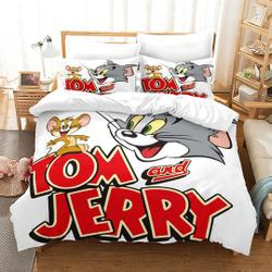 Tom and Jerry duvet cover, Cartoon bedding set ,Tom and Jerry blanketGift For Your Girlfriend Boyfriend Gift For Love Gift For Friend Best Valentine Present Holiday Gift