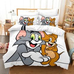 Tom and Jerry duvet cover, Cartoon bedding set ,Tom and Jerry blanketGift For Your Girlfriend Boyfriend Gift For Love Gift For Friend Best Valentine Present Holiday Gift