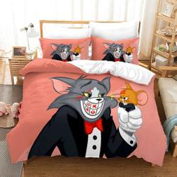 Tom and Jerry duvet cover, Cartoon bedding set ,Tom and Jerry blanketGift For Your Girlfriend Boyfriend Gift For Love Gift For Friend Best Valentine Present Holiday Gift