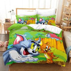 Tom and Jerry duvet cover, Cartoon bedding set ,Tom and Jerry blanketGift For Your Girlfriend Boyfriend Gift For Love Gift For Friend Best Valentine Present Holiday Gift