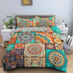 Bohemian Duvet Cover Set for Teens, 3D Printed Gorgeous Art Bohemian Bedding Set Gift For Your Girlfriend Boyfriend Gift For Love Gift For Friend Best Valentine Present Holiday Gift