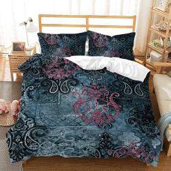 Graphics Duvet Cover Set, Palace Style Art Vintage Carved Bedding Set Gift For Your Girlfriend Boyfriend Gift For Love Gift For Friend Best Valentine Present Holiday Gift
