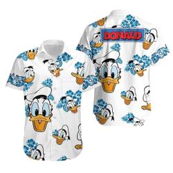 Donald Duck Hibiscus Disney Hawaiian Shirt Gift For Your Girlfriend Boyfriend Gift For Love Gift For Friend Best Valentine Present Holiday Gift