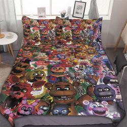 Five Nights at Freddy' Cotton Matting Bedding Set Gift For Your Girlfriend Boyfriend Gift For Love Gift For Friend Best Valentine Present Holiday Gift