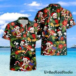 Funny Mickey Disney Christmas Hawaiian Shirt Gift For Your Girlfriend Boyfriend Gift For Love Gift For Friend Best Valentine Present Holiday Gift