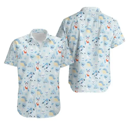 Glaceon Cubchoo Hawaiian Shirt Spheal Beach Hawaiian Shirt Gift For Your Girlfriend Boyfriend Gift For Love Gift For Friend Best Valentine Present Holiday Gift