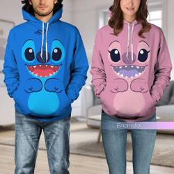 Stitch Shirt, Stitch And Angle Hoodie, His Angle Her Stitch Hoodie, Halloween Matching Couple Hoodie