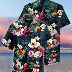 Disney Mickey Mouse Hawaiian Shirt,Summer Beach Trip Family Hawaiian Shirt, Aloha Hawaiian Beach Shirt Gift For Your Girlfriend Boyfriend Gift For Love Gift For Friend Best Valentine Present Holiday Gift