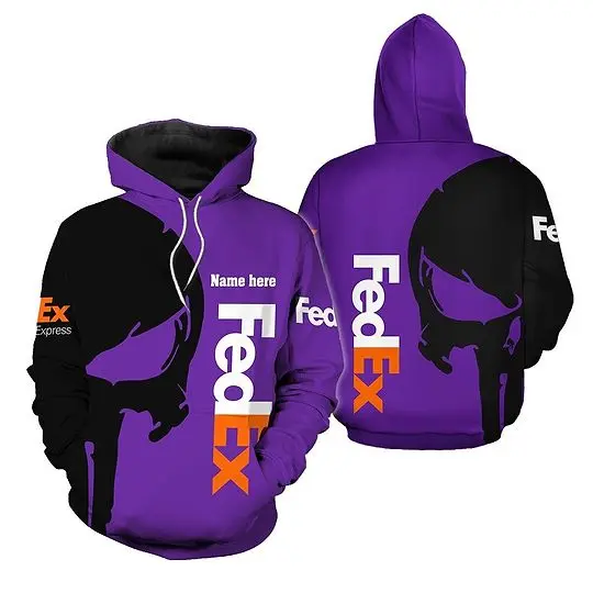 Fedex Skull Express Hoodie 3D, Hoodie 3D Custom Name