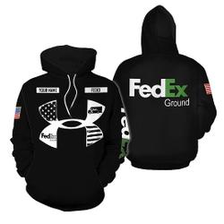 FedEx Amour Green Custom Name Hoodie 3D, Love Fedex Hoodie 3D