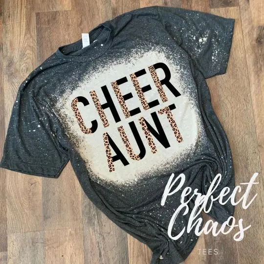 cheer Aunt bleached shirt Meaningful Gift For Family Gift For Boyfriend Valentine Gift