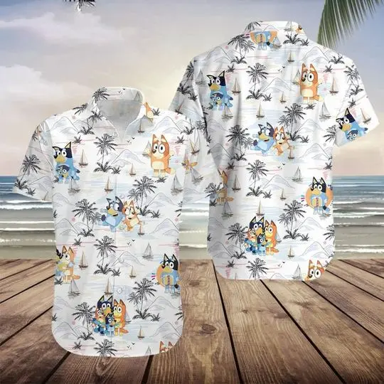 B.lue.y Beach Hawaii Shirts, Summer Shirt, Hawaiian Shirt, Bl.u.ey Hawaiian Shirt Gift For Your Girlfriend Boyfriend Gift For Love Gift For Friend Best Valentine Present Holiday Gift