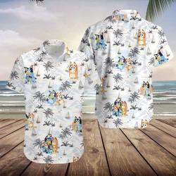 B.lue.y Beach Hawaii Shirts, Summer Shirt, Hawaiian Shirt, Bl.u.ey Hawaiian Shirt Gift For Your Girlfriend Boyfriend Gift For Love Gift For Friend Best Valentine Present Holiday Gift