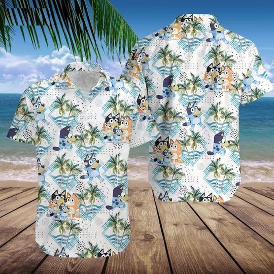 BlueyDad Hawaiian Dad Life Family Shirt, Fathers' Gift Shirt Gift For Your Girlfriend Boyfriend Gift For Love Gift For Friend Best Valentine Present Holiday Gift