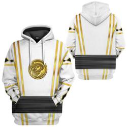 White Power MMPR Ninja Ranger 3D Hoodie