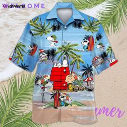 Snoopy Summer Time Hawaiian Shirt Blue Summer Aloha Shirt Gift For Your Girlfriend Boyfriend Gift For Love Gift For Friend Best Valentine Present Holiday Gift