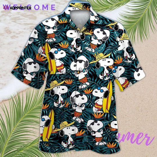 Tropical Snoopy Summer Time Hawaiian Shirt Summer Aloha Shirt Gift For Your Girlfriend Boyfriend Gift For Love Gift For Friend Best Valentine Present Holiday Gift