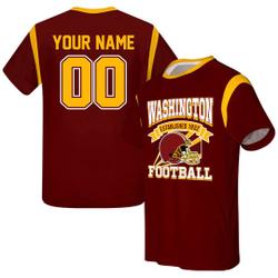 Washington Football Shirt, Football Shirts Customized Your Name And Number Meaningful Gift For Family Gift For Boyfriend Valentine Gift