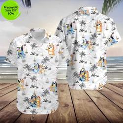 BlueyDad Shirts | Bandit Heeler Shirt | BlueyDad Hawaiian Shirt | Family Matching Shirts Gift For Your Girlfriend Boyfriend Gift For Love Gift For Friend Best Valentine Present Holiday Gift